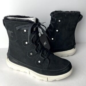 NEW Sorel Explorer Next Joan Black Ankle Boots